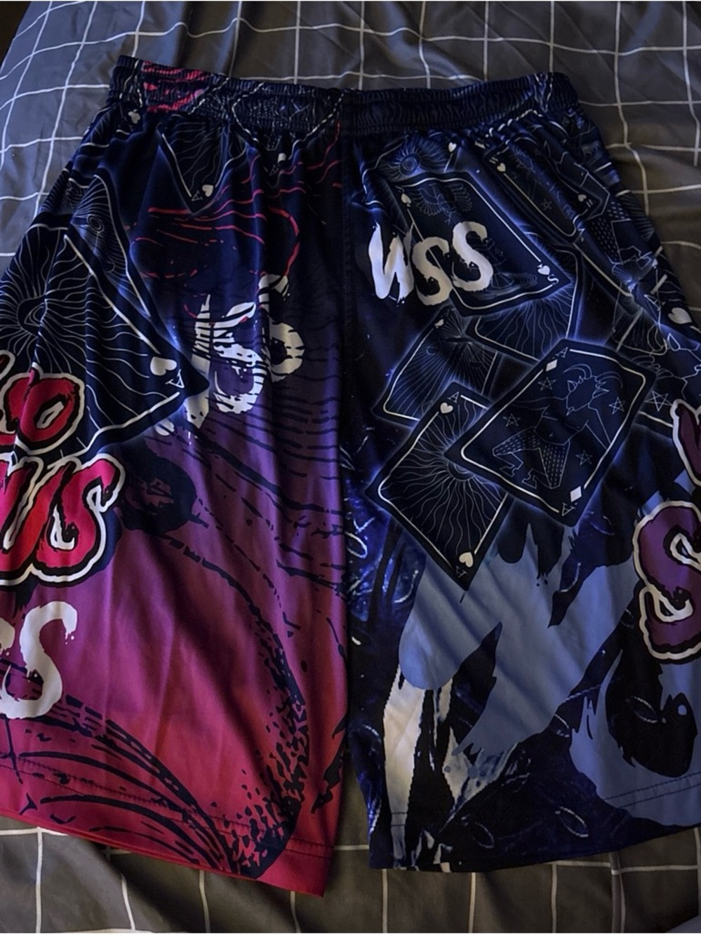 Men’s WSS why so serious joker mesh shorts size m/l